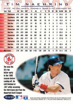 1996 Fleer Boston Red Sox #10 Tim Naehring Back