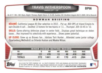 2013 Bowman - Prospects Hometown #BP66 Travis Witherspoon Back
