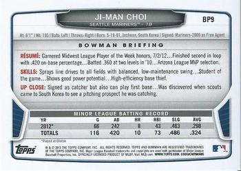 2013 Bowman - Prospects Purple #BP9 Ji-Man Choi Back