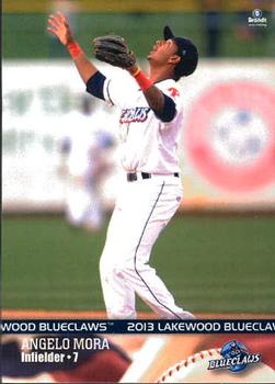 2013 Brandt Lakewood BlueClaws #15 Angelo Mora Front