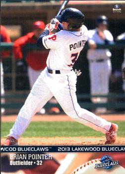 2013 Brandt Lakewood BlueClaws #19 Brian Pointer Front