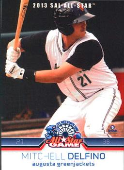 2013 Brandt South Atlantic League South Division All-Stars #6 Mitchell Delfino Front
