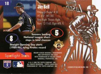 1996 Topps Laser #18 Jay Bell Back