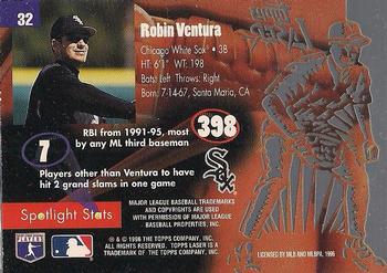1996 Topps Laser #32 Robin Ventura Back