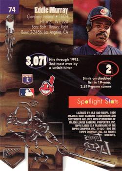 1996 Topps Laser #74 Eddie Murray Back