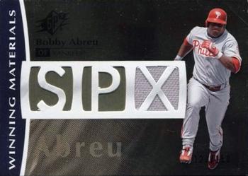 2008 SPx - Winning Materials SPx - 150 #WM-BA Bobby Abreu Front