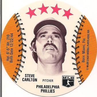 1976 Isaly's/Sweet William Discs #NNO Steve Carlton Front