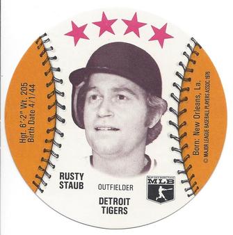1976 Isaly's/Sweet William Discs #NNO Rusty Staub Front