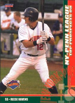2008 Choice New York-Penn League Top Prospects #18 Reese Havens Front