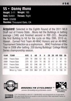 2011 Choice New York-Penn League Top Prospects #14 Danny Muno Back