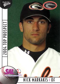 2004 MultiAd South Atlantic League Top Prospects #17 Nick Markakis Front