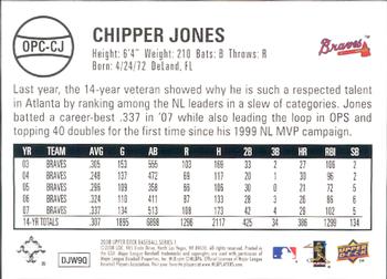 2008 Upper Deck - 1969 O-Pee-Chee Reprints #OPC-CJ Chipper Jones Back