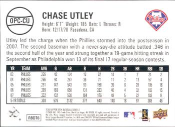 2008 Upper Deck - 1969 O-Pee-Chee Reprints #OPC-CU Chase Utley Back