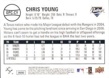2008 Upper Deck - 1969 O-Pee-Chee Reprints #OPC-CY Chris Young Back