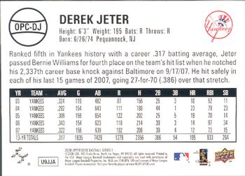 2008 Upper Deck - 1969 O-Pee-Chee Reprints #OPC-DJ Derek Jeter Back