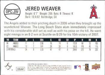 2008 Upper Deck - 1969 O-Pee-Chee Reprints #OPC-JW Jered Weaver Back