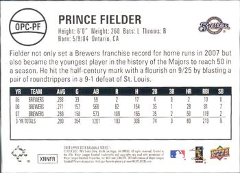 2008 Upper Deck - 1969 O-Pee-Chee Reprints #OPC-PF Prince Fielder Back