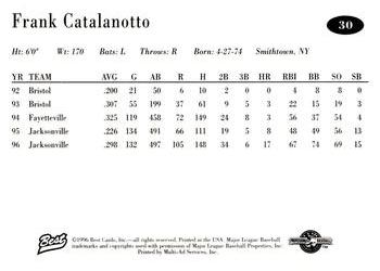 1996 Best AA All-Stars #30 Frank Catalanotto Back