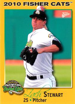 2010 MultiAd New Hampshire Fisher Cats #15 Zach Stewart Front