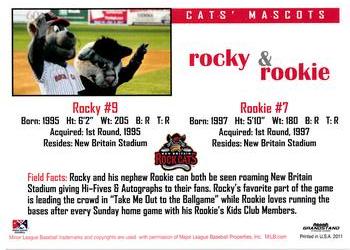 2011 Grandstand New Britain Rock Cats #NNO Rocky / Rookie Back