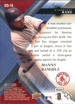 2008 Upper Deck - StarQuest Rare #SQ-18 Manny Ramirez Back