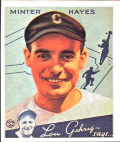 1985 Galasso 1934 Goudey (reprint) #63 Minter Hayes Front