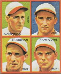 1985 Galasso 1935 Goudey 4-in-1 (reprint) #21 Billy Campbell /  Ival Goodman /  Alex Kampouris /  Billy Myers Front