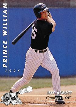1995 Multi-Ad Prince William Cannons #1 Jeff Abbott Front