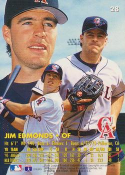 1996 Ultra #28 Jim Edmonds Back