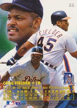 1996 Ultra #58 Cecil Fielder Back