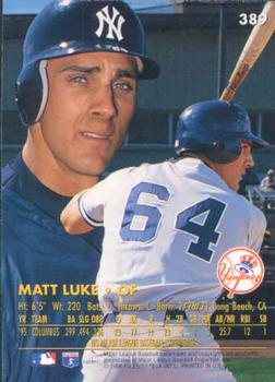 1996 Ultra #389 Matt Luke Back