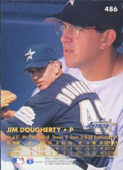 1996 Ultra #486 Jim Dougherty Back
