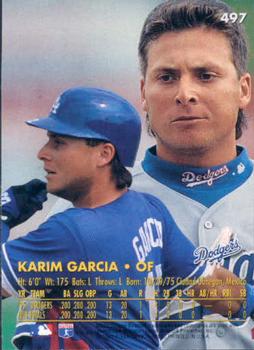 1996 Ultra #497 Karim Garcia Back