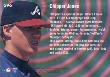 1996 Ultra #596 Chipper Jones Back