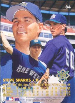 1996 Ultra #84 Steve Sparks Back