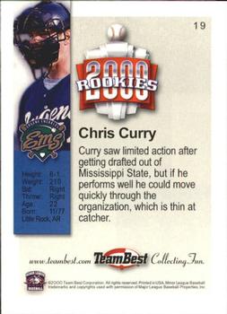 2000 Team Best Rookies #19 Chris Curry Back