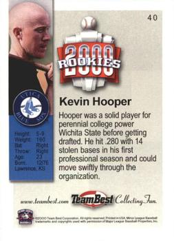 2000 Team Best Rookies #40 Kevin Hooper Back