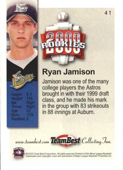 2000 Team Best Rookies #41 Ryan Jamison Back