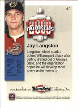 2000 Team Best Rookies #49 Jay Langston Back