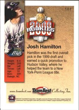 2000 Team Best Rookies #107 Josh Hamilton Back