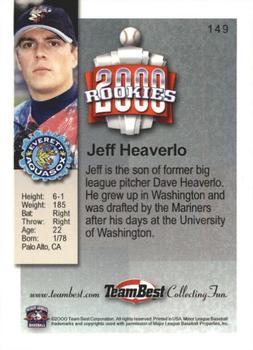 2000 Team Best Rookies #149 Jeff Heaverlo Back