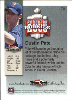 2000 Team Best Rookies #178 Dustin Pate Back