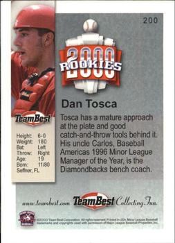 2000 Team Best Rookies #200 Dan Tosca Back