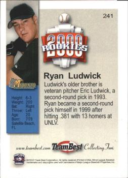 2000 Team Best Rookies #241 Ryan Ludwick Back