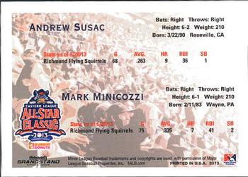 2013 Grandstand Eastern League All-Stars #10 Andrew Susac / Mark Minicozzi Back