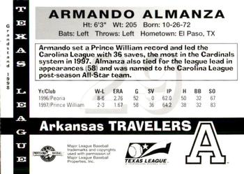 1998 Grandstand Texas League Top Prospects #NNO Armando Almanza Back