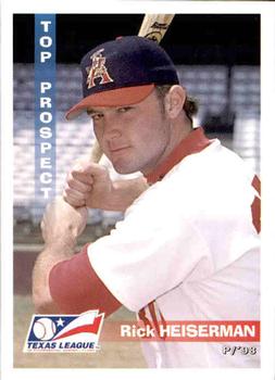 1998 Grandstand Texas League Top Prospects #NNO Rick Heiserman Front