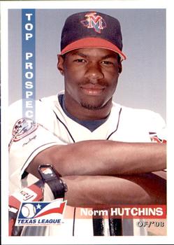 1998 Grandstand Texas League Top Prospects #NNO Norm Hutchins Front