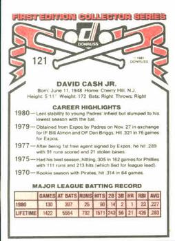 1981 Donruss #121 Dave Cash Back