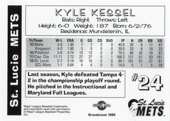 1999 Grandstand St. Lucie Mets #NNO Kyle Kessel Back